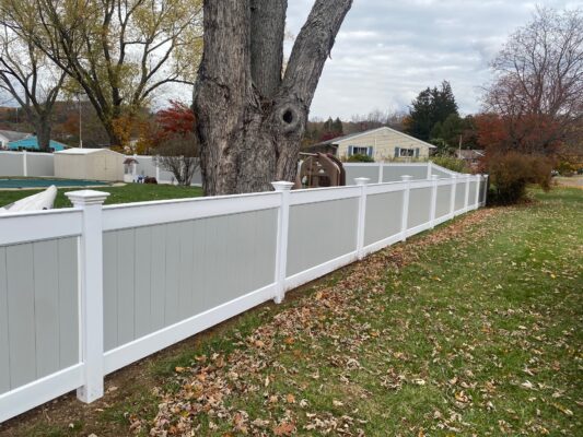 Beautiful fence in fall